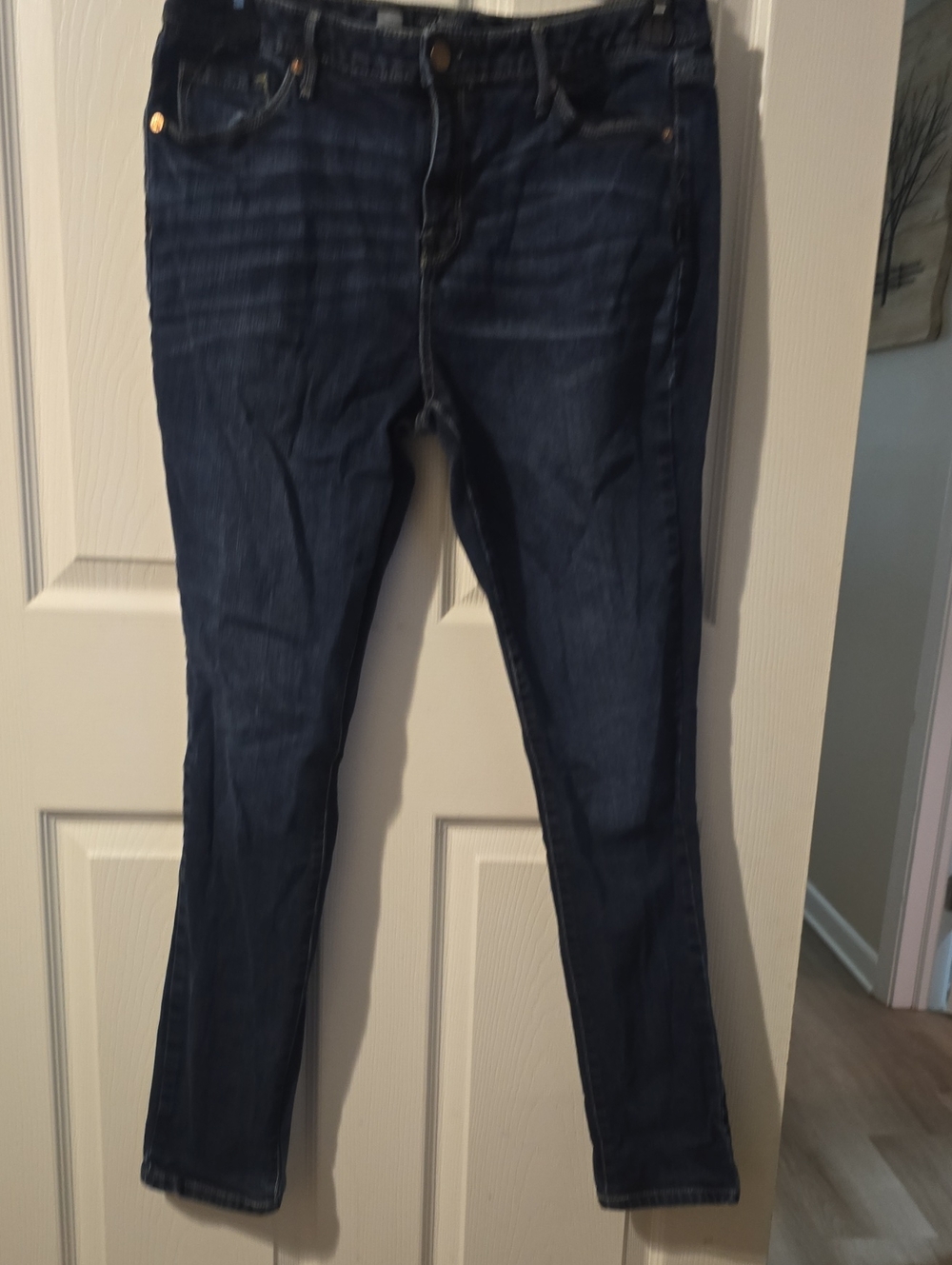 Mossimo Supply Co. Dark Blue Skinny Stretch Jeans